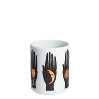 Silhouette di mani porcelain pencil case - Gold & Black & White