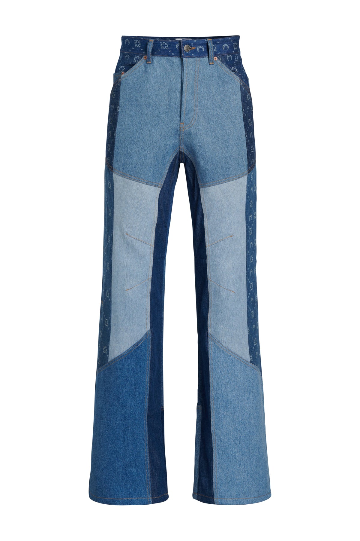 Pantalon droit en denim Moonogram - Dark Blue Moono