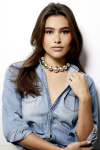 Collier Bubble en laiton argenté - Laiton Argenté