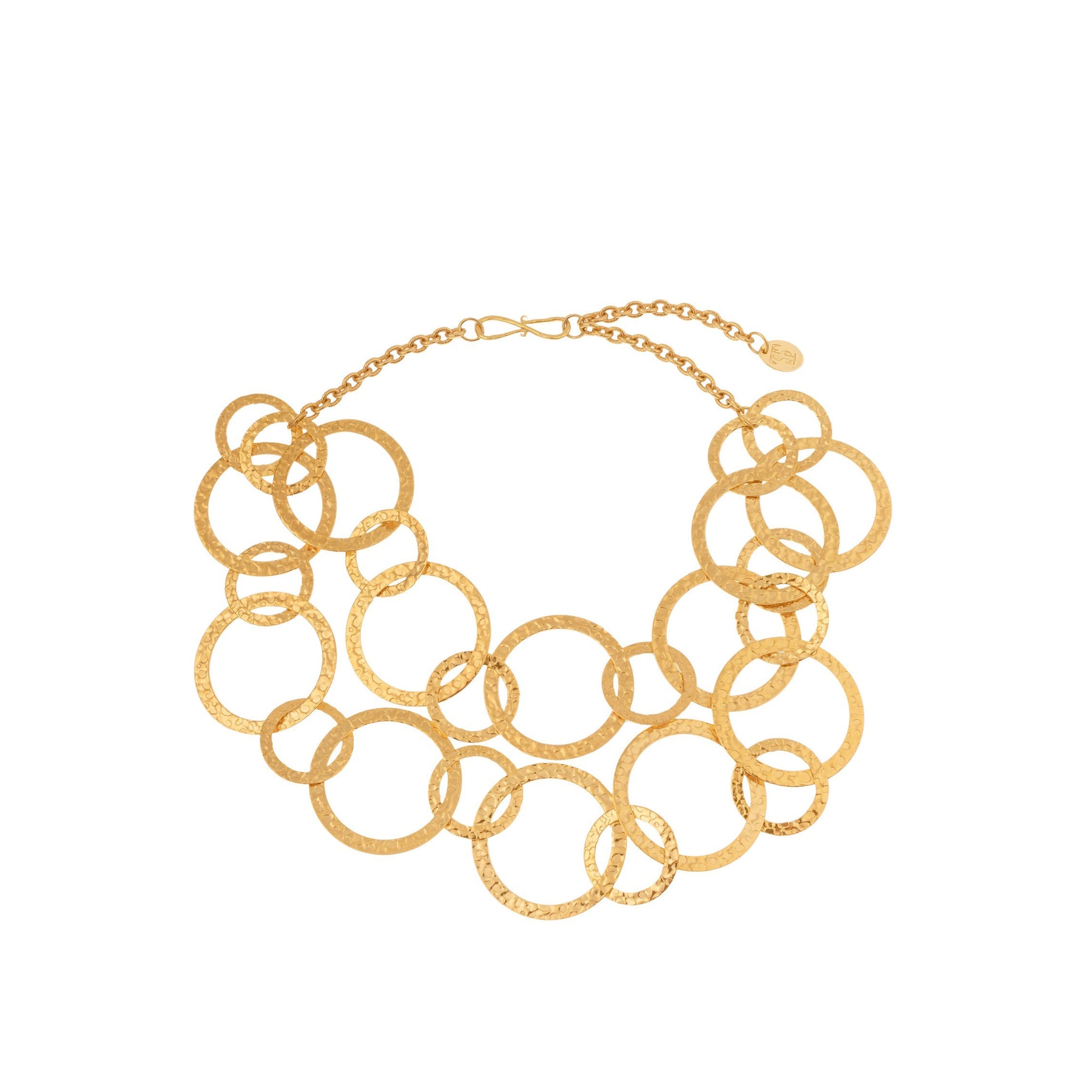 Collier Saturn doré à l'or fin - Doré