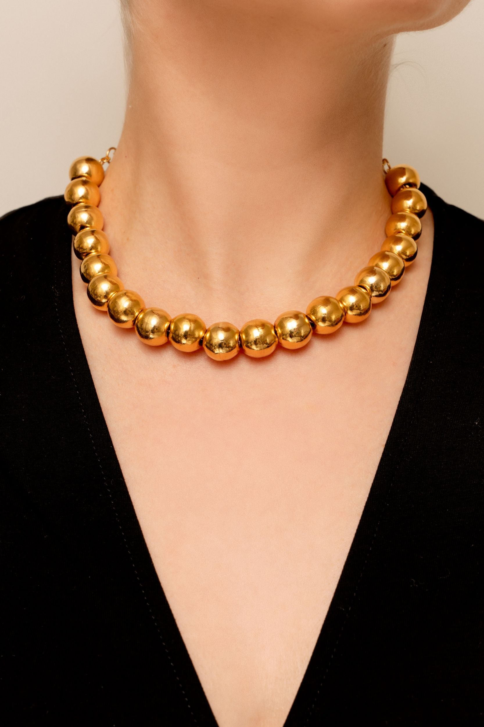 Collier Bubble doré à l'or fin - Doré