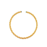 Collier Chain doré à l'or fin et Malachite - Vert