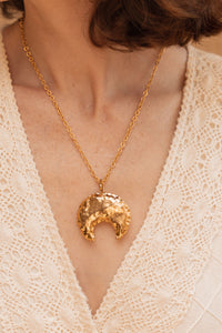 Collier Sol y Luna doré à l'or fin - Doré