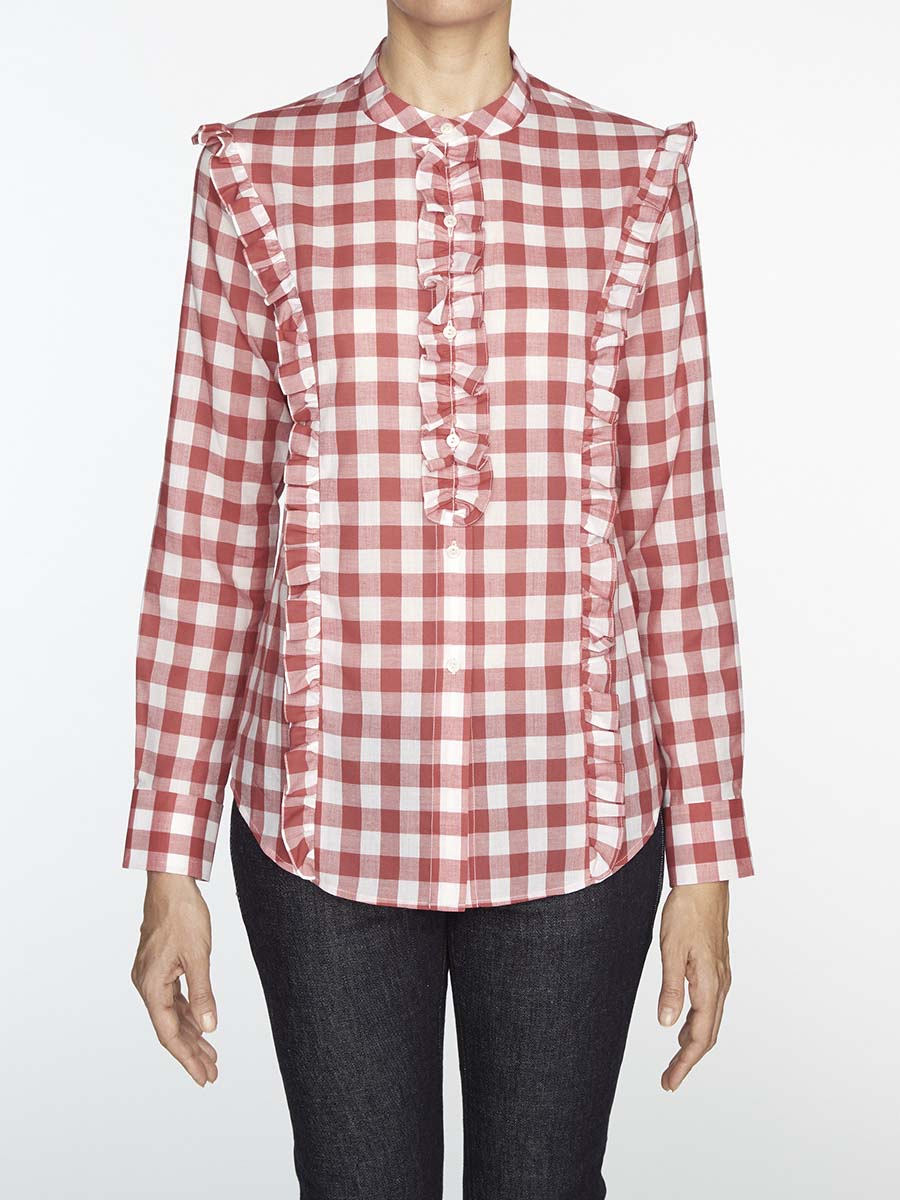1qty RELIQUAT 90€ 0%  / Chemise Prairy à volant - Red Multicolor