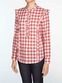 1qty RELIQUAT 90€ 0%  / Chemise Prairy à volant - Red Multicolor