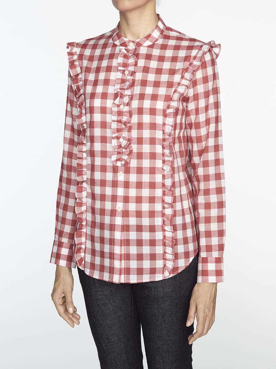 1qty RELIQUAT 90€ 0%  / Chemise Prairy à volant - Red Multicolor