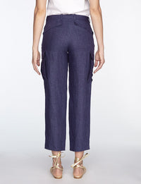 1qty RELIQUAT 85€ 100%  / Pantalon droit Frida en lin - Indigo