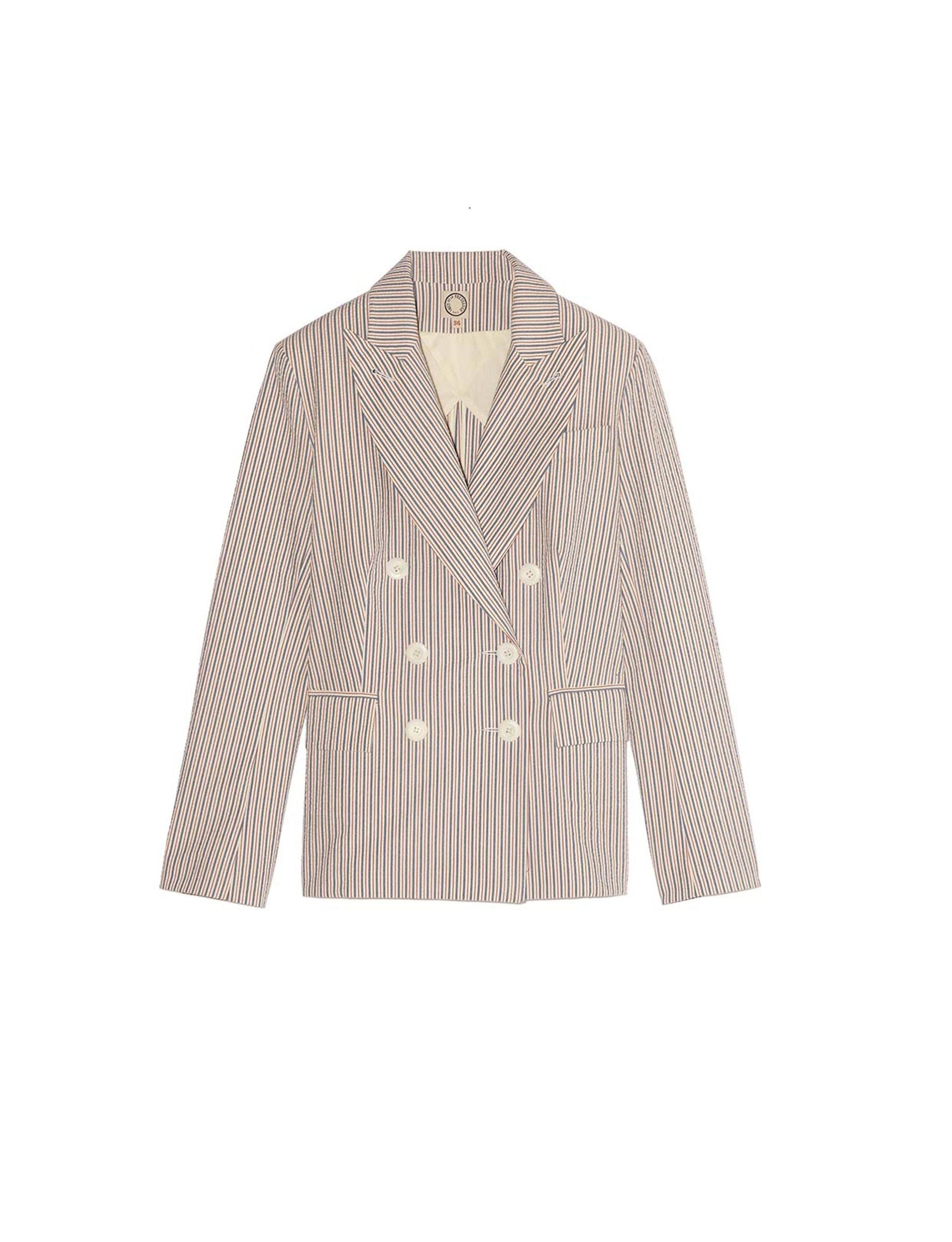 1qty RELIQUAT 140€ 50%  / Blazer Mike à rayures - Blue Multicolor