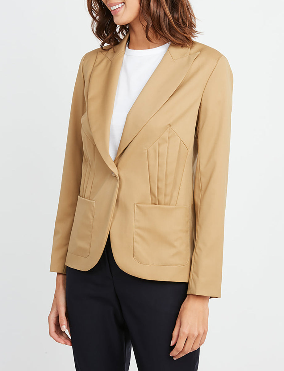 2qty RELIQUAT 125€ 25%  / Blazer Garance ajusté en laine - Sand