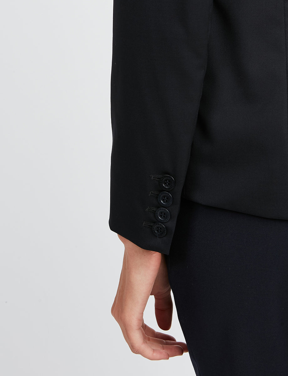 2qty RELIQUAT 125€ 0%  / Blazer Garance ajusté en laine - Blue Navy
