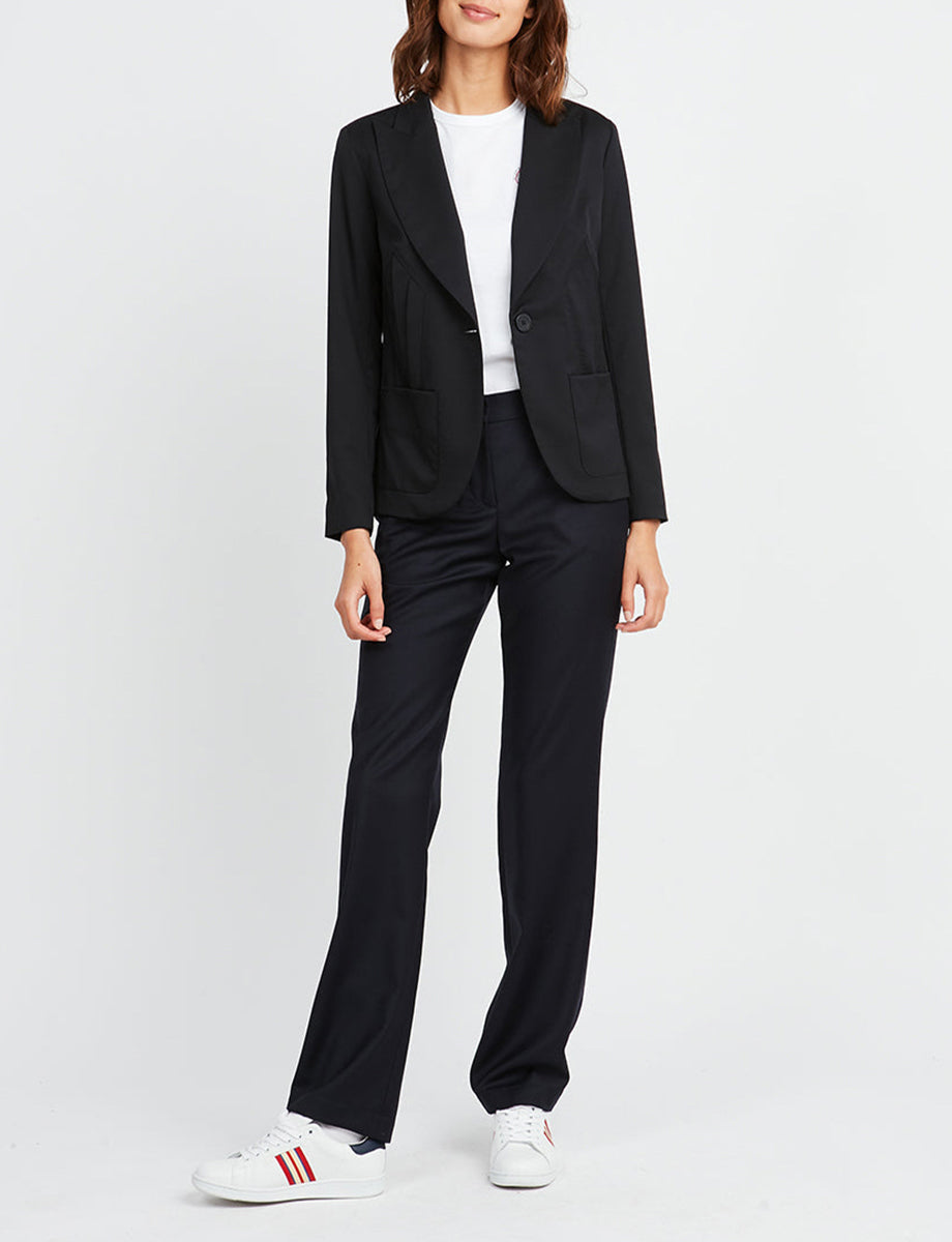 2qty RELIQUAT 125€ 0%  / Blazer Garance ajusté en laine - Blue Navy