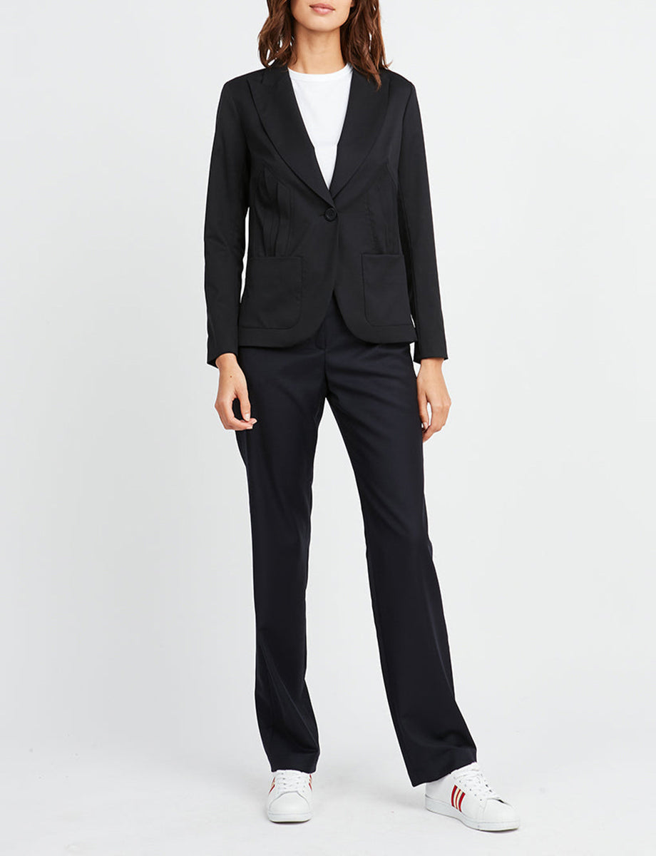 2qty RELIQUAT 125€ 0%  / Blazer Garance ajusté en laine - Blue Navy
