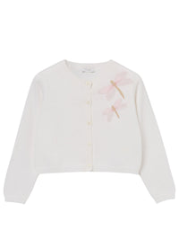 golfino bianco con libellule