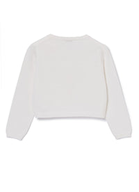 golfino bianco con libellule