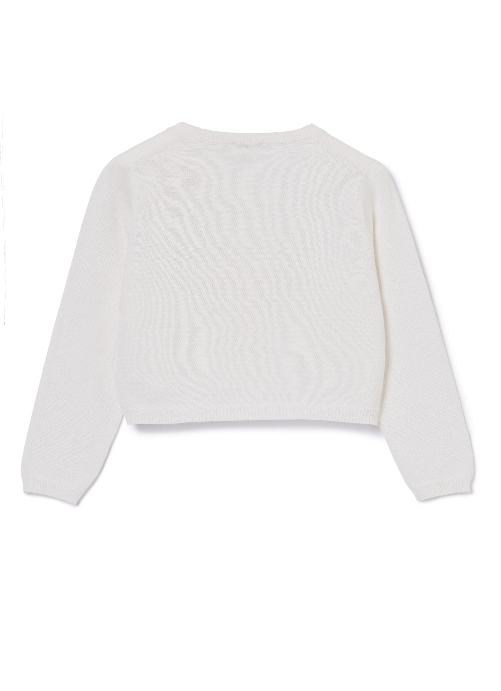 golfino bianco con libellule