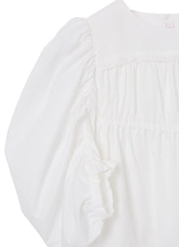 vestito bianco con maniche lunghe