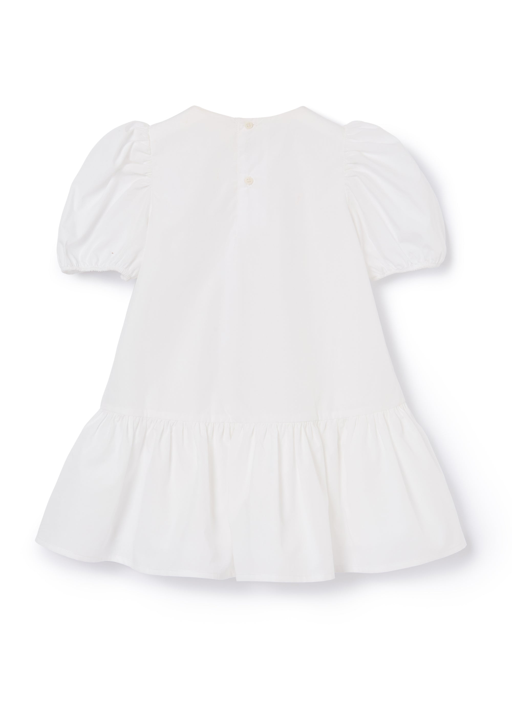 vestito bianco con ricamo centrale