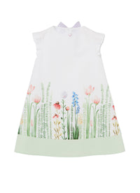 vestito a trapezio con stampa "siepe"