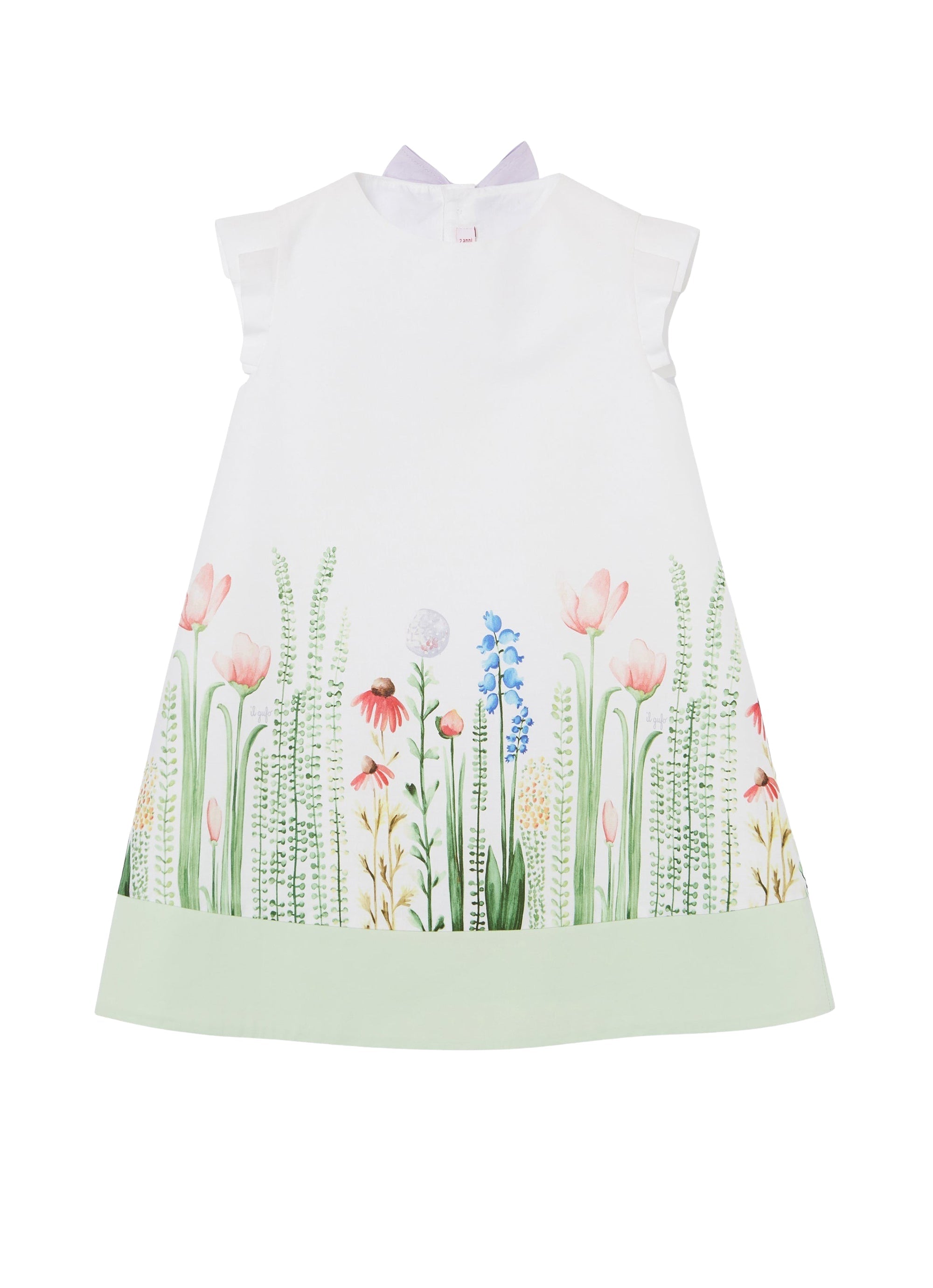 vestito a trapezio con stampa "siepe"