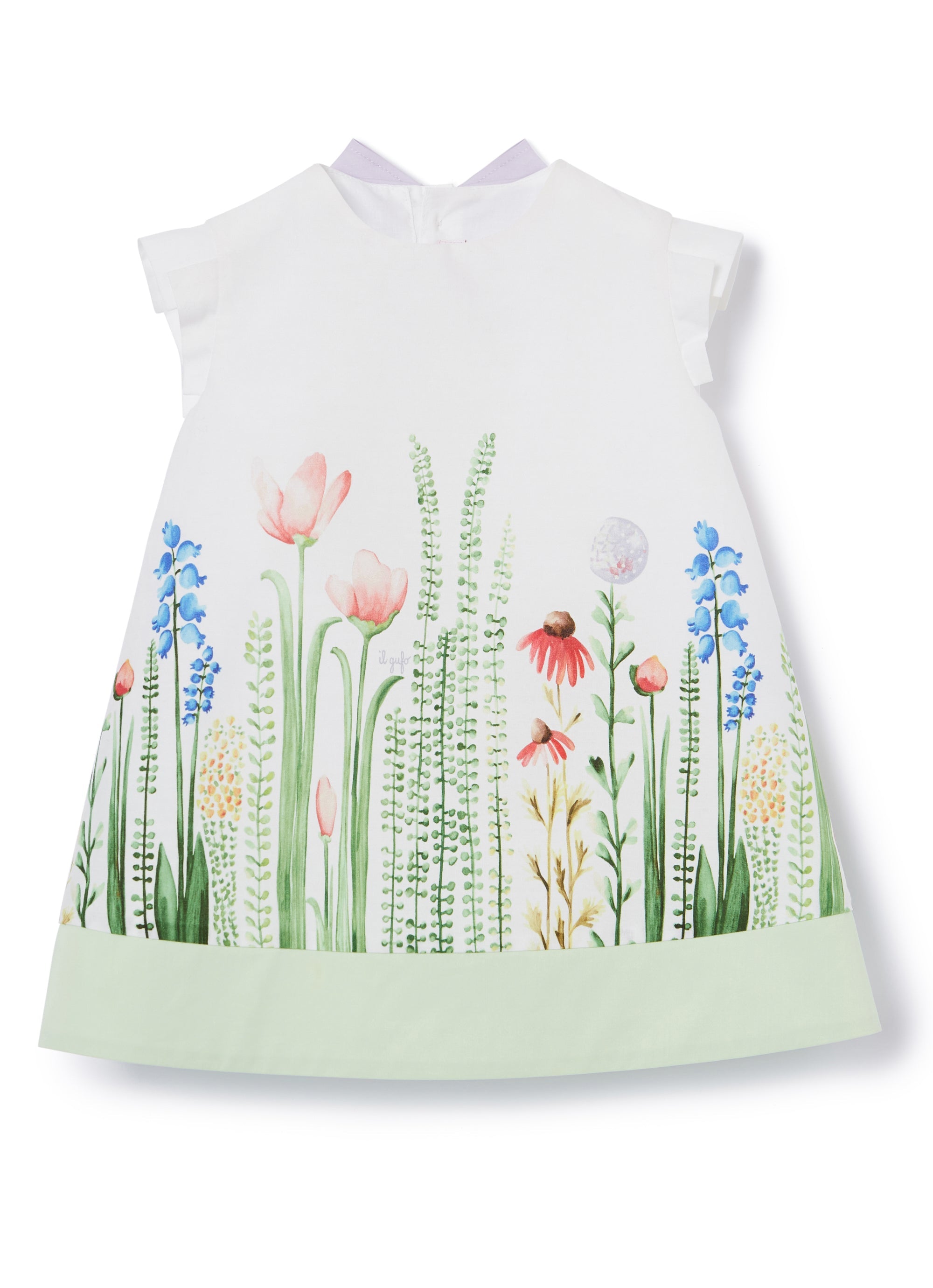vestito a trapezio con stampa "siepe"