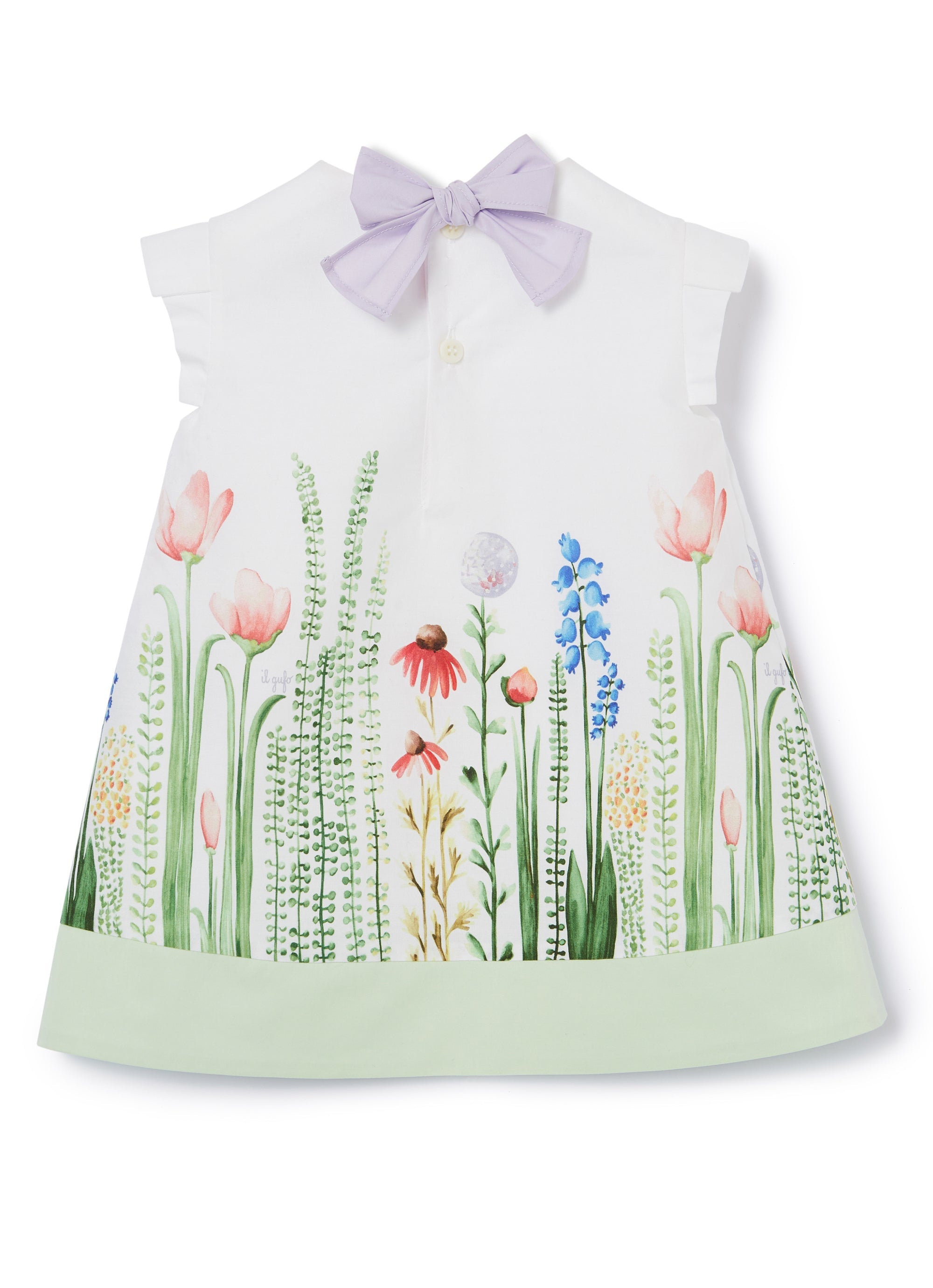 vestito a trapezio con stampa "siepe"