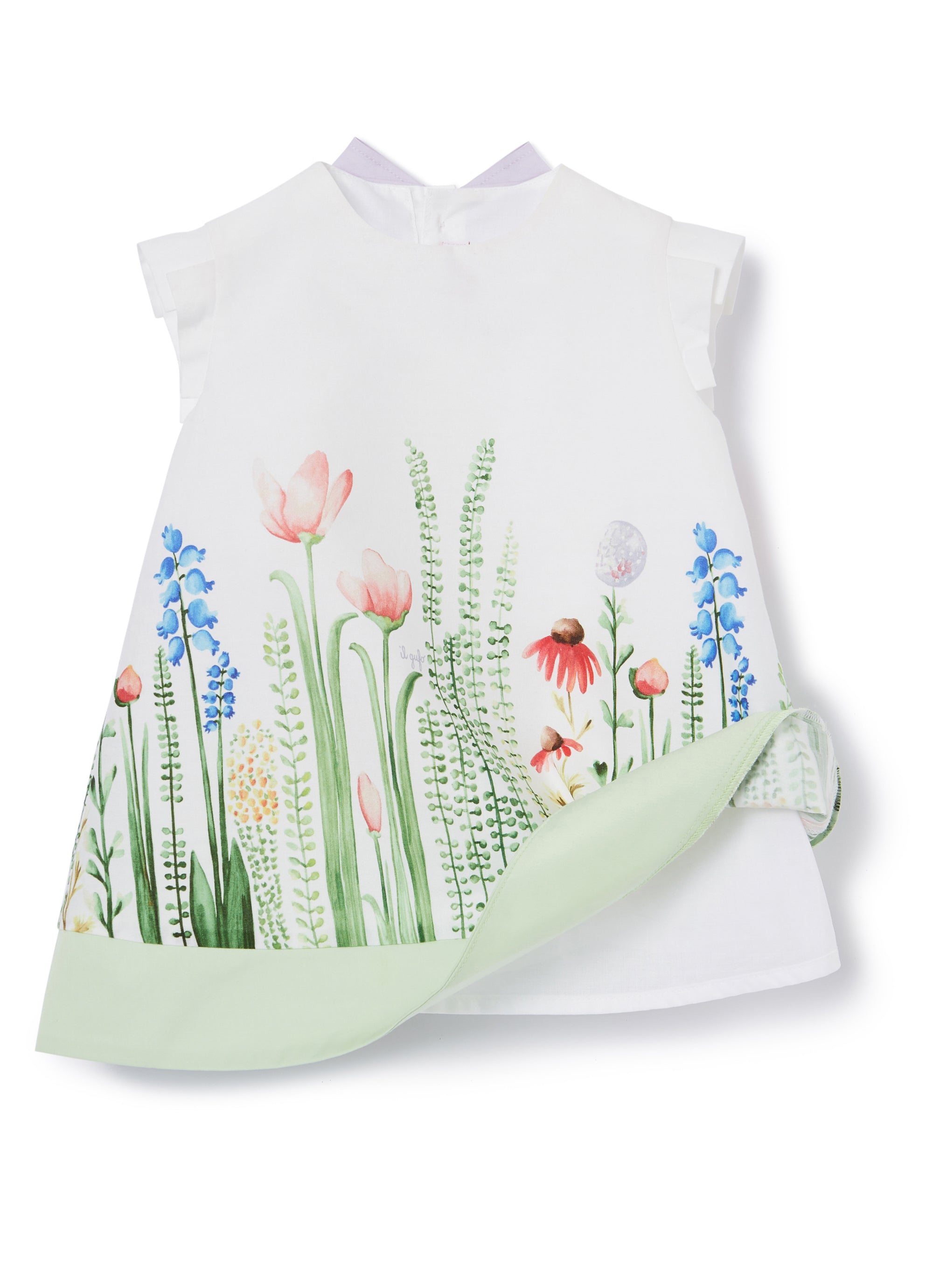 vestito a trapezio con stampa "siepe"