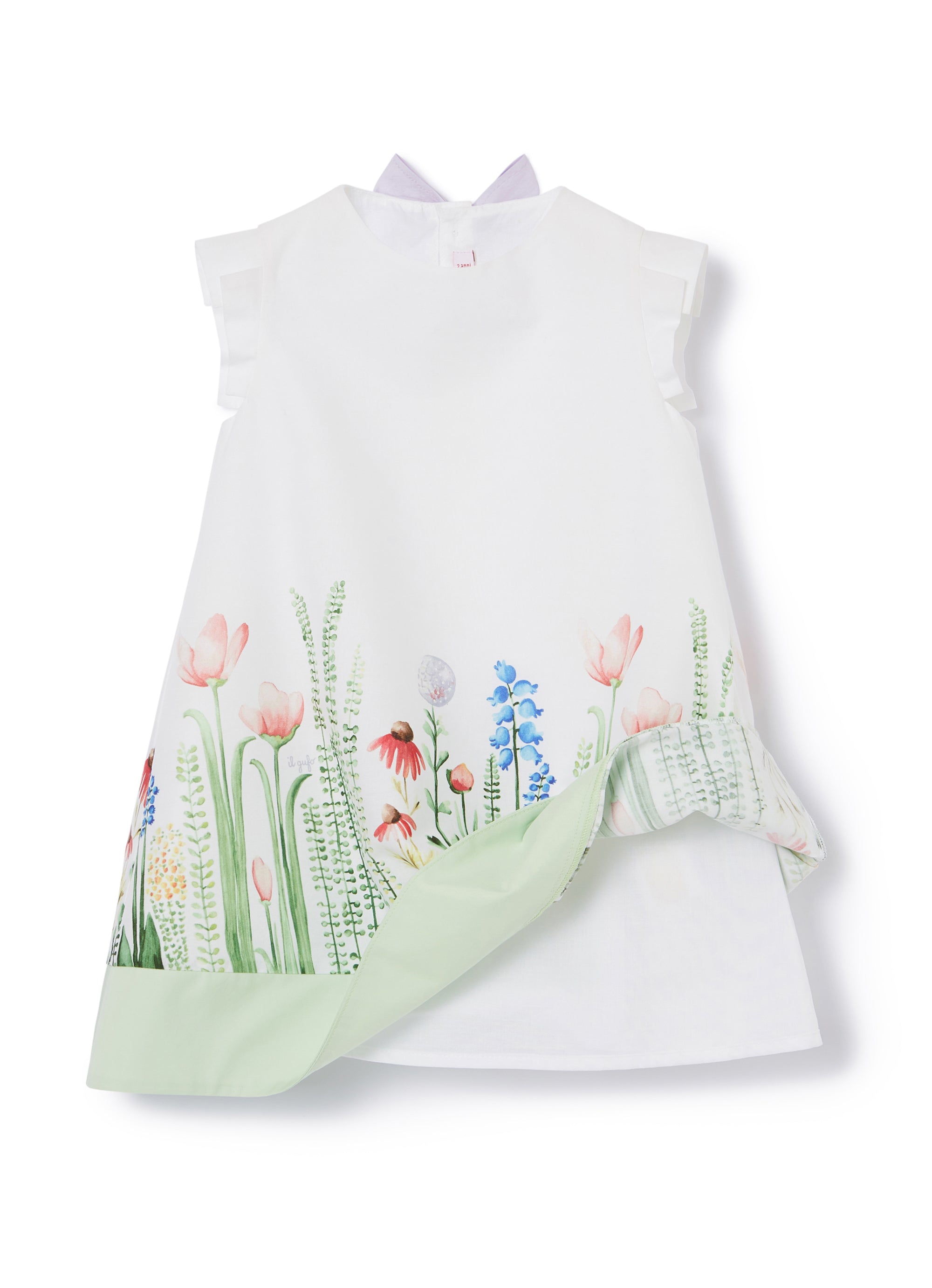 vestito a trapezio con stampa "siepe"