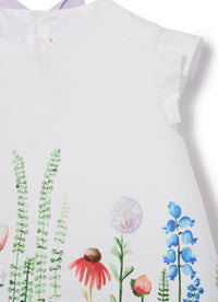 vestito a trapezio con stampa "siepe"