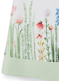vestito a trapezio con stampa "siepe"