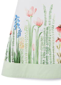 vestito a trapezio con stampa "siepe"