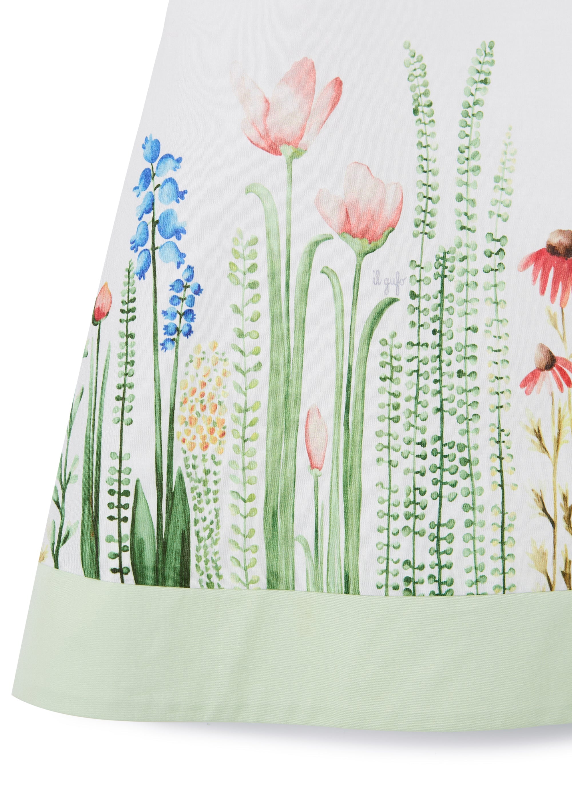 vestito a trapezio con stampa "siepe"