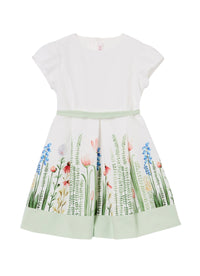 vestito mezza manica con stampa "siepe"
