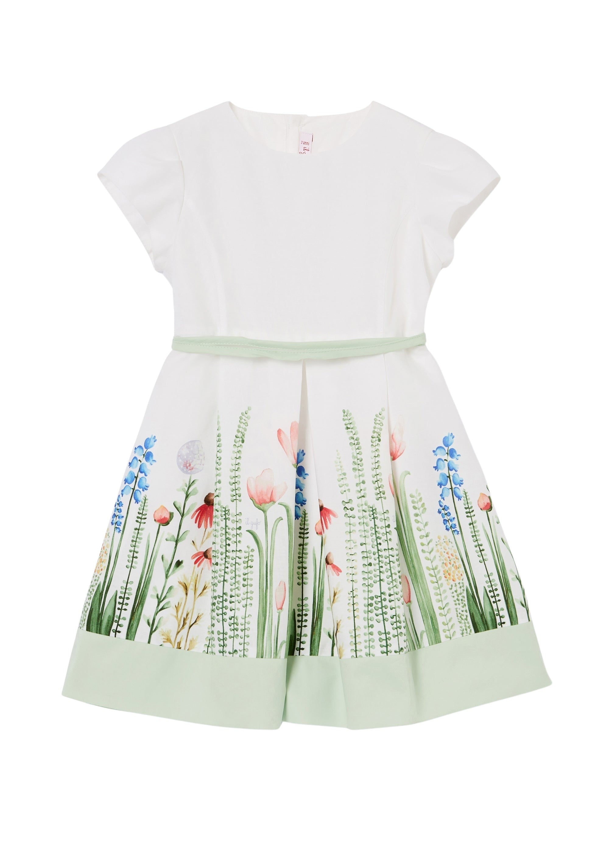vestito mezza manica con stampa "siepe"