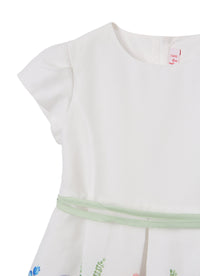 vestito mezza manica con stampa "siepe"