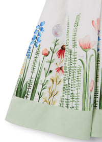 vestito mezza manica con stampa "siepe"