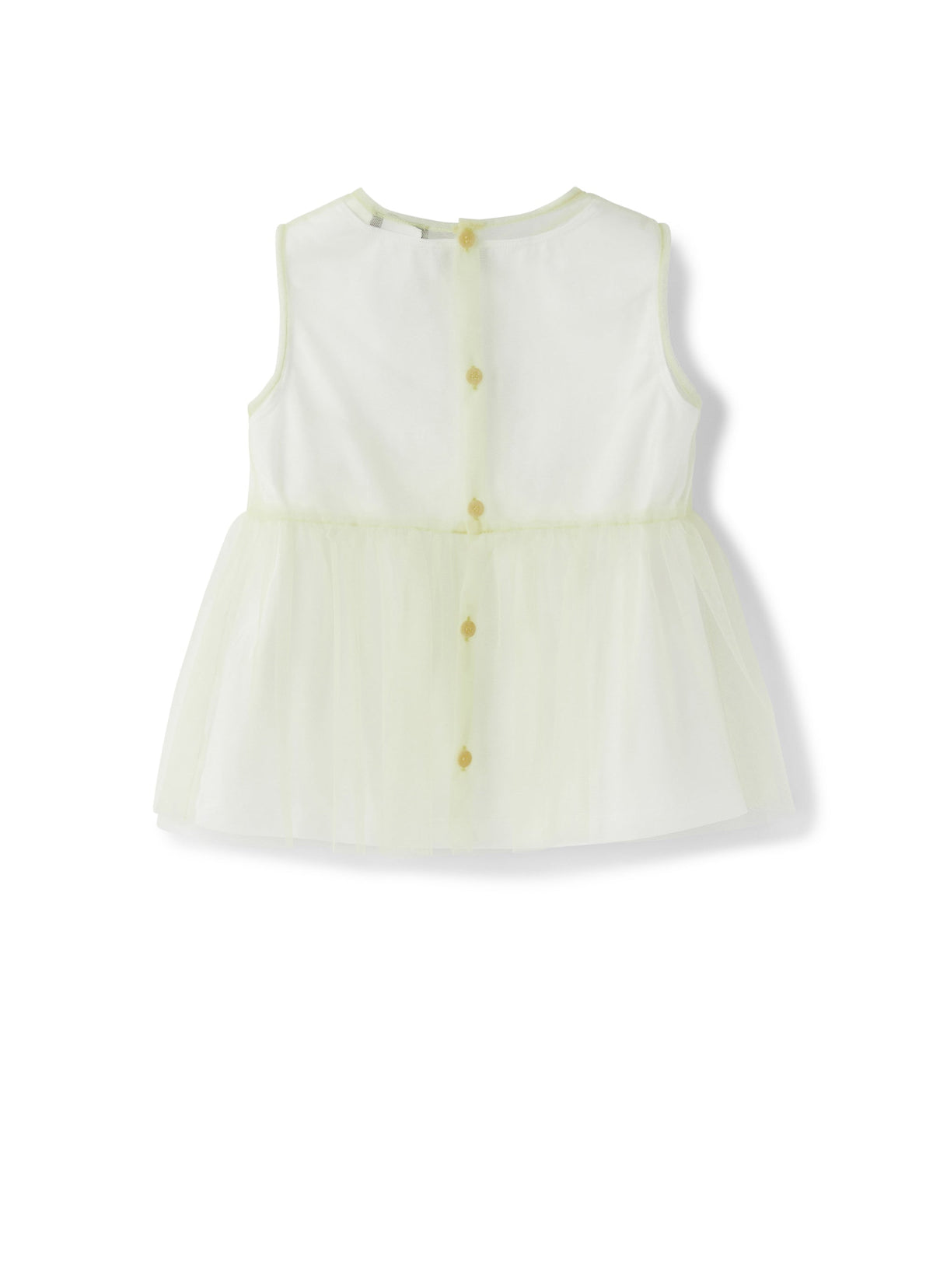 ca009h0018_2150 // DOUBLON FUSION /// DOUBLON DEVIENT OK PICS / camicetta in tulle smanicata con ricamo fiore fatto a mano