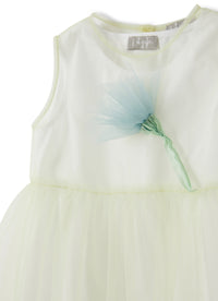 ca009h0018_2150 // DOUBLON FUSION /// DOUBLON DEVIENT OK PICS / camicetta in tulle smanicata con ricamo fiore fatto a mano