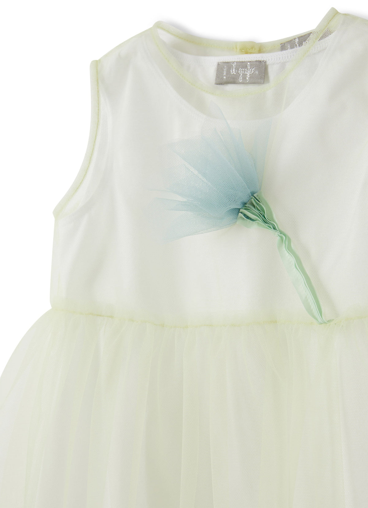 ca009h0018_2150 // DOUBLON FUSION /// DOUBLON DEVIENT OK PICS / camicetta in tulle smanicata con ricamo fiore fatto a mano