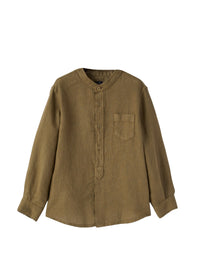 cl016l6006_545 // DOUBLON FUSION /// DOUBLON DEVIENT OK PICS / camicia in lino con collo coreana