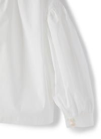 camicia manica lunga con arricciatura sul collo