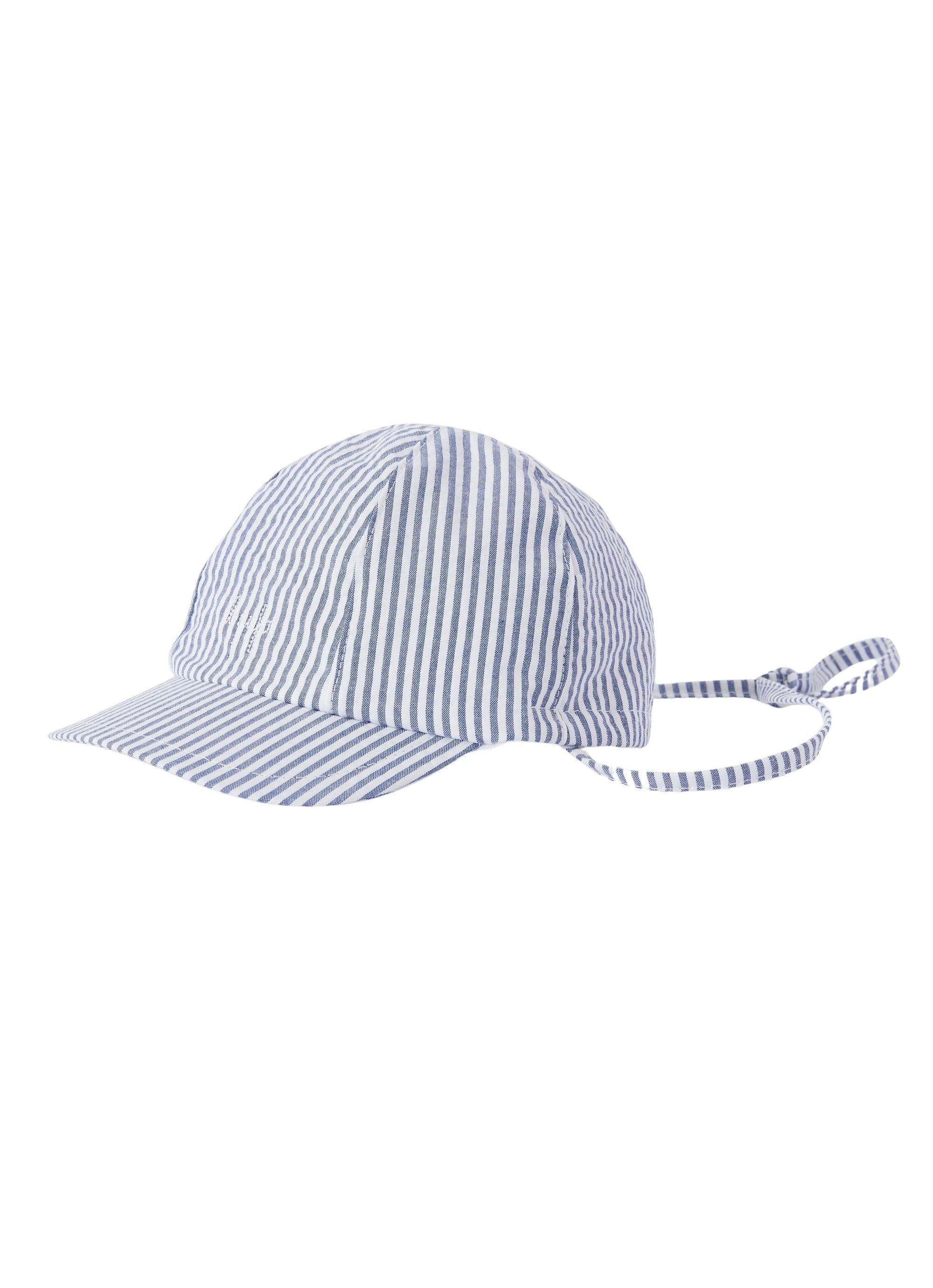 cappellino in seersucker a righe