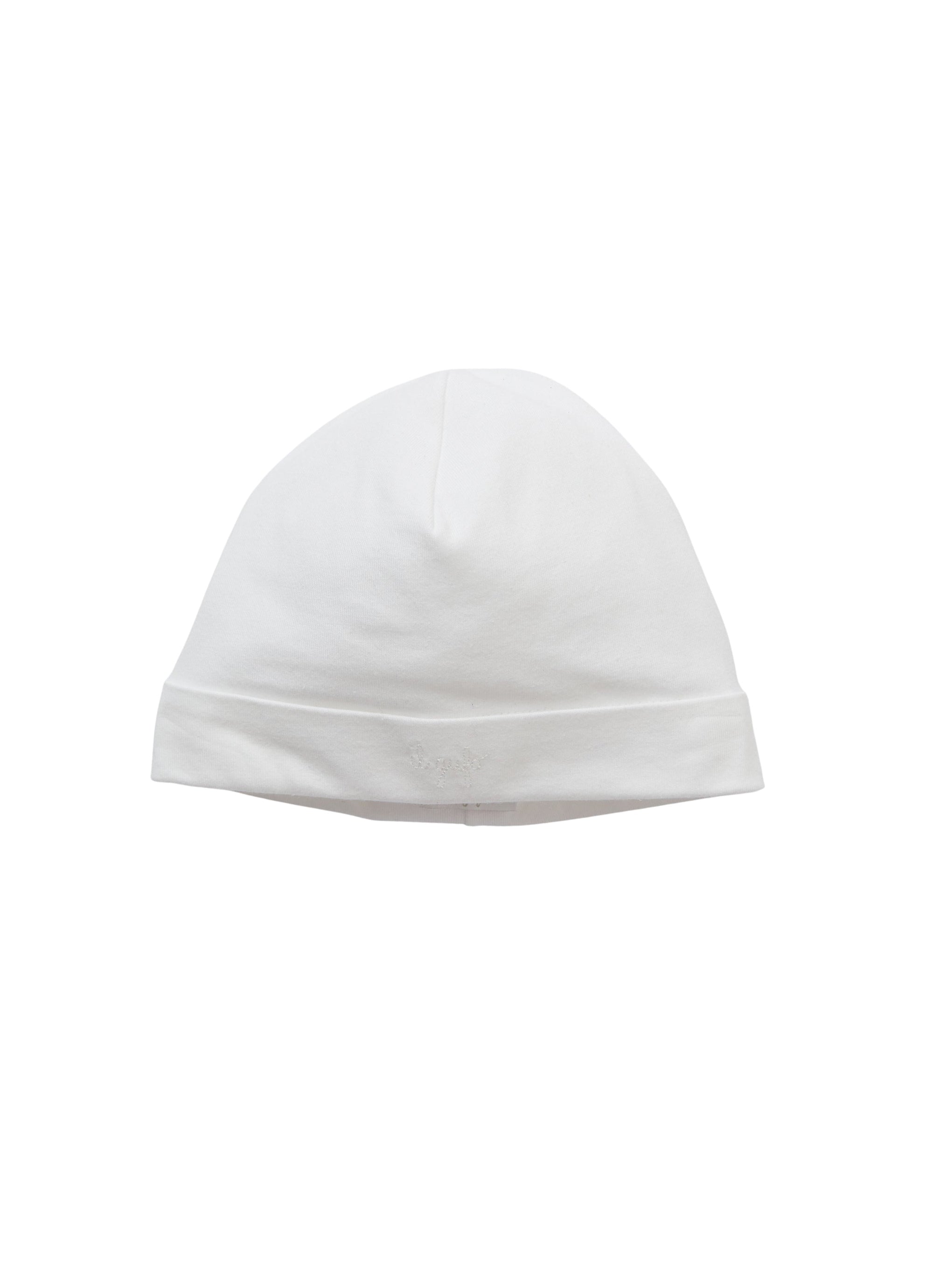 Hat with lapel and logo - Bianco