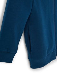 felpa di cotone con zip e cappuccio