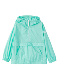 giacca in nylon con cappuccio e zip