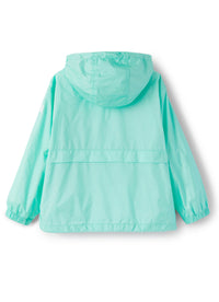 giacca in nylon con cappuccio e zip