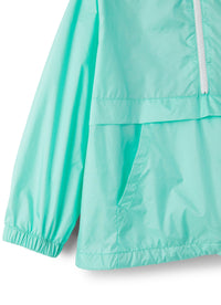 giacca in nylon con cappuccio e zip