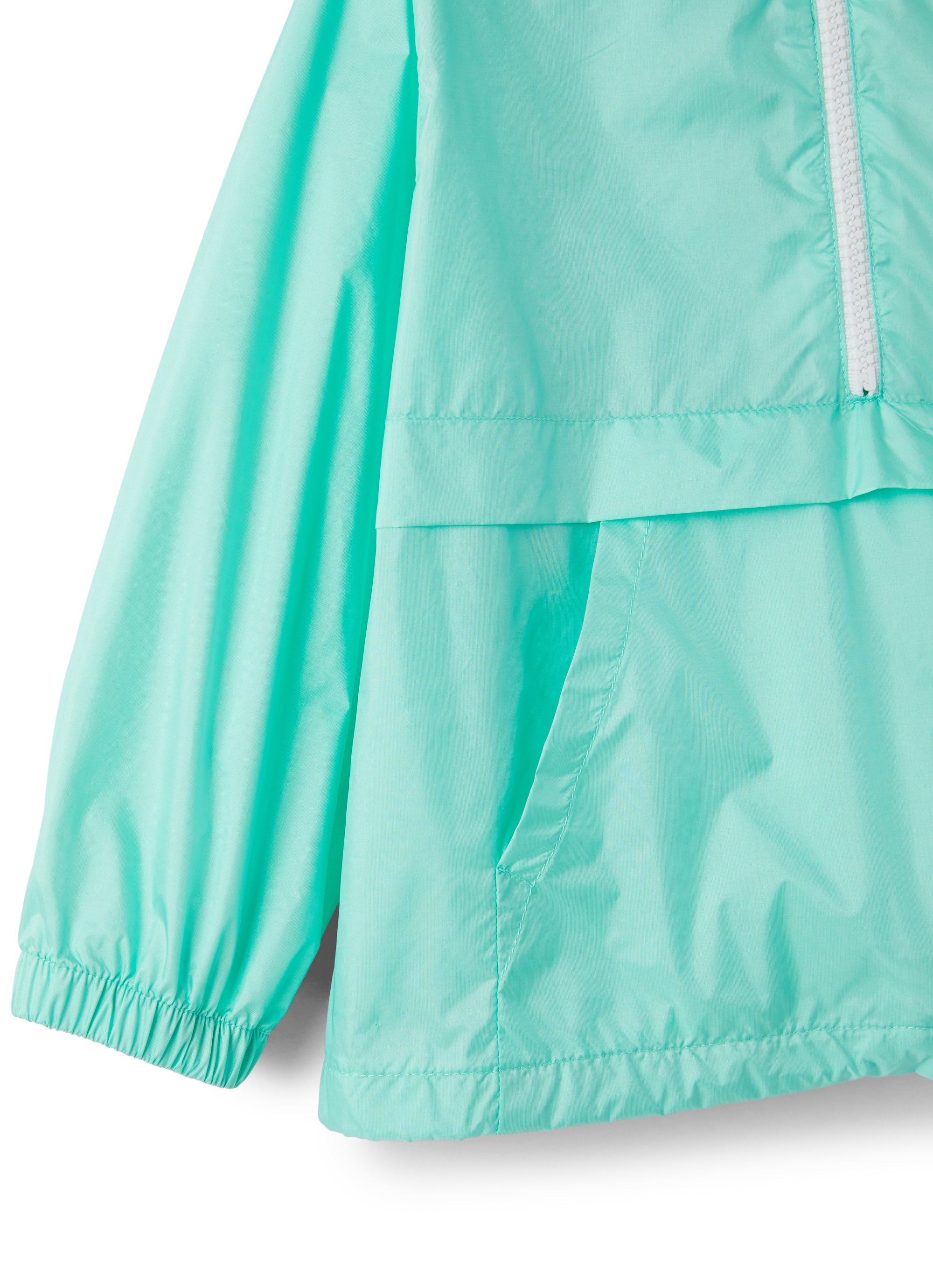 giacca in nylon con cappuccio e zip