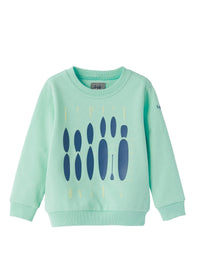 mf198m0030_5348 // DOUBLON FUSION /// DOUBLON DEVIENT OK PICS / felpa verde acqua con stampa tavole da surf
