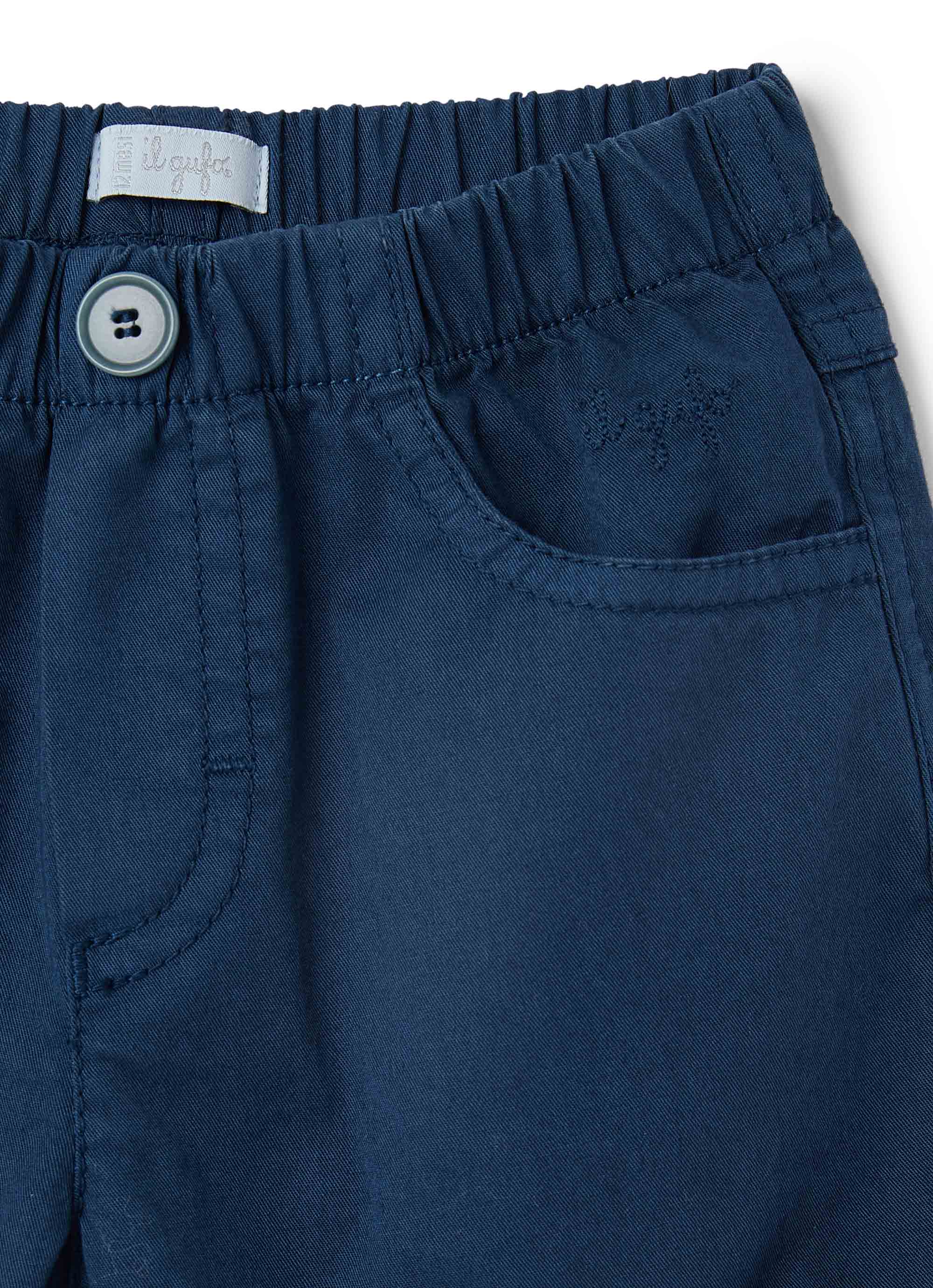bermuda in gabardine blu
