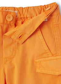 bermuda in gabardine arancione